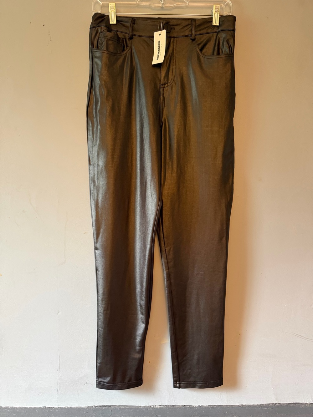 CBR Black Skinny Pants with Sheen
